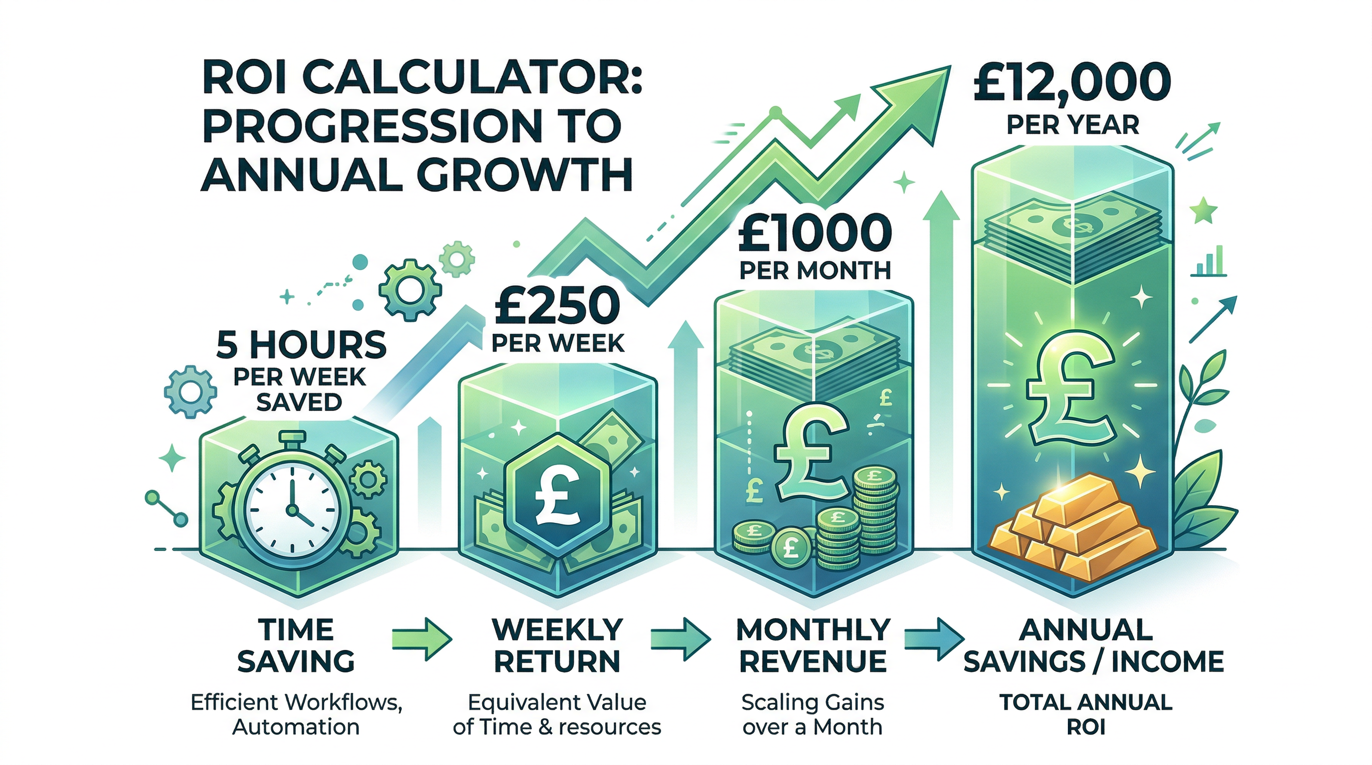ROI Calculator — from time saved to annual growth